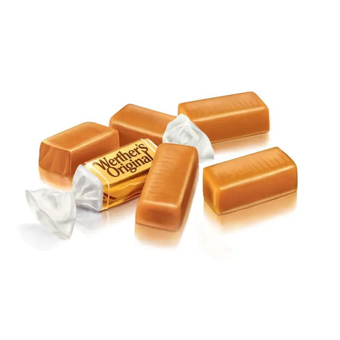 Premium Original Hard Caramel Candy, 2.4oz, pack of 4